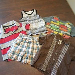 Lot 5 pieces summer toddler boy clothing